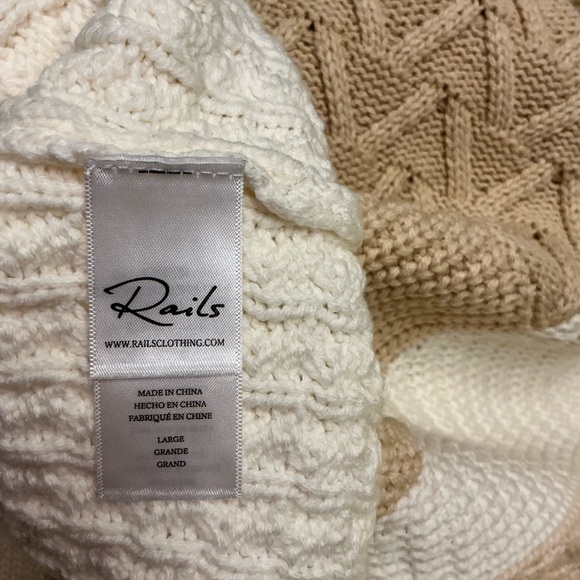 NWT Rails Reese patchwork cardigan sweater sz large - Picture 6 of 7